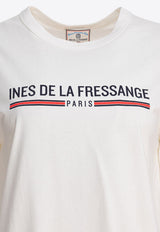 Inès de La Fressange Logo-Printed Crewneck T-shirt 14Y078CO002F373_78752