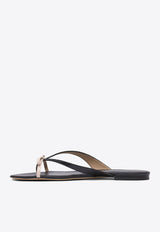 Ferragamo Abibi Mini Bow Flip Flops Black 0782901_78760