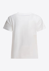 PINKO Embellished Love Birds T-shirt White 103320A2G7Z05_78763