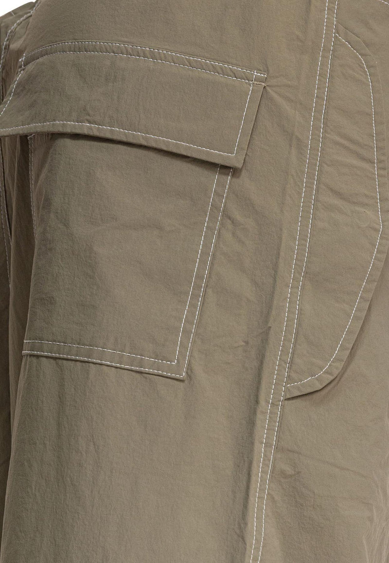 Autry Wide-Leg Cargo Pants Green PAPXB1NC_78764