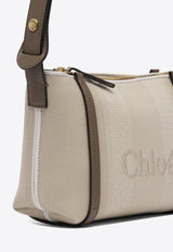 Chloé Logo Jacquard Shoulder Bag Beige 25UP566O6523N_78886