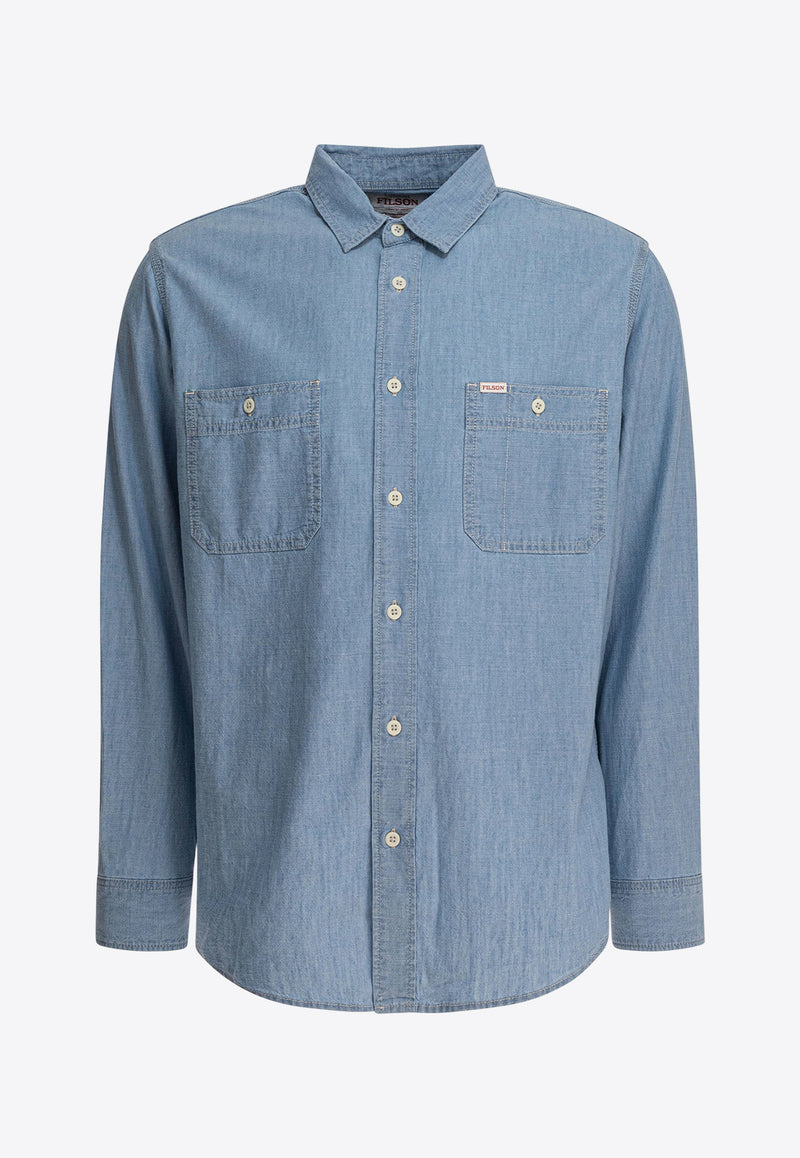Chambray Long-Sleeved Shirt