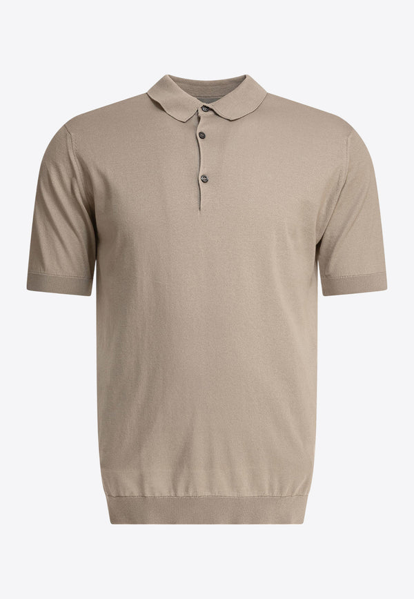 John Smedley Adrian Polo T-shirt Gray ADRIANPARCHMENT_78917
