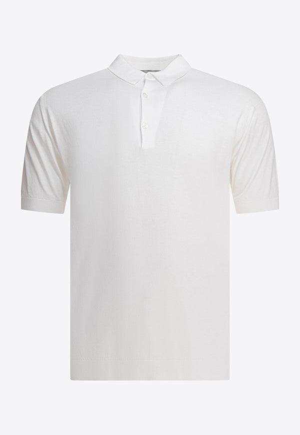 John Smedley Adrian Polo T-shirt White ADRIANWHITE_78995