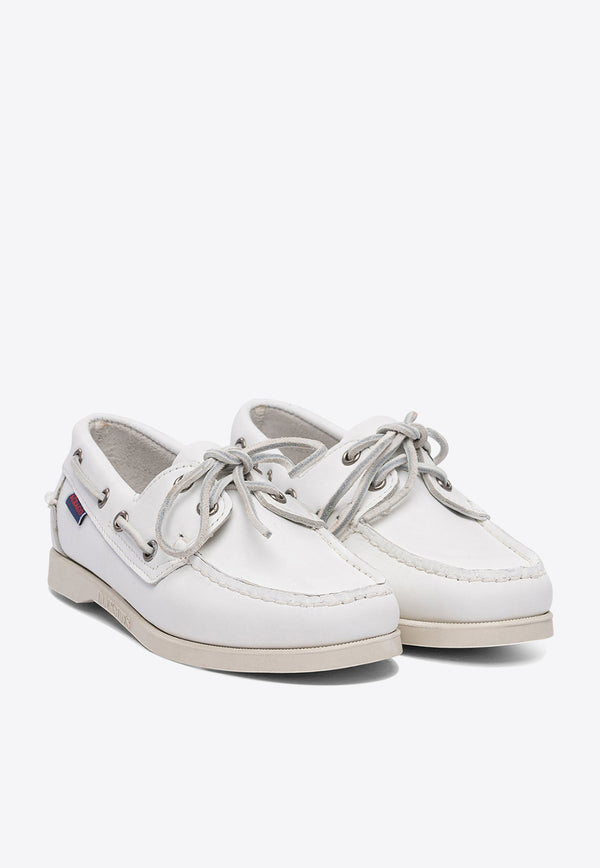 Lace-Up Leather Loafers