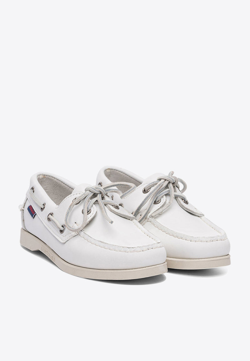 Lace-Up Leather Loafers