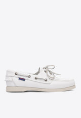 Lace-Up Leather Loafers