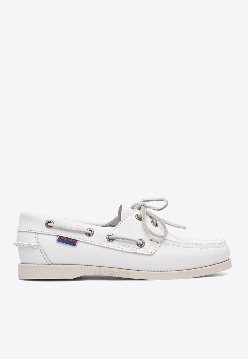 Lace-Up Leather Loafers