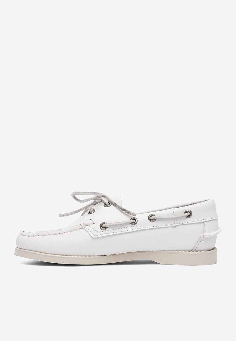 Lace-Up Leather Loafers