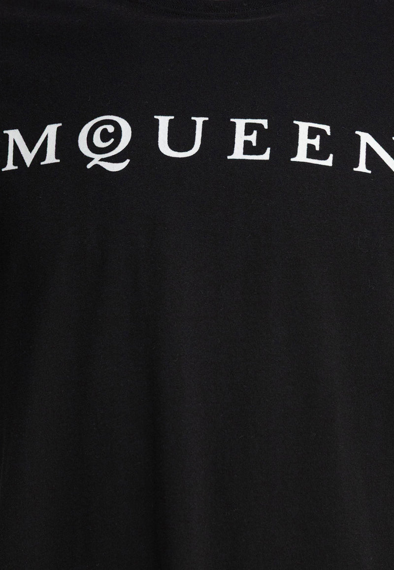Alexander McQueen Logo Lettering Crewneck T-shirt 828420QTADD0520_79148