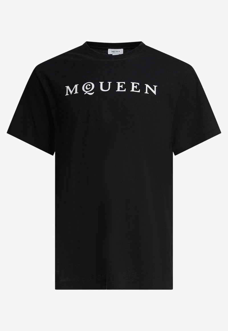 Alexander McQueen Logo Lettering Crewneck T-shirt 828420QTADD0520_79148