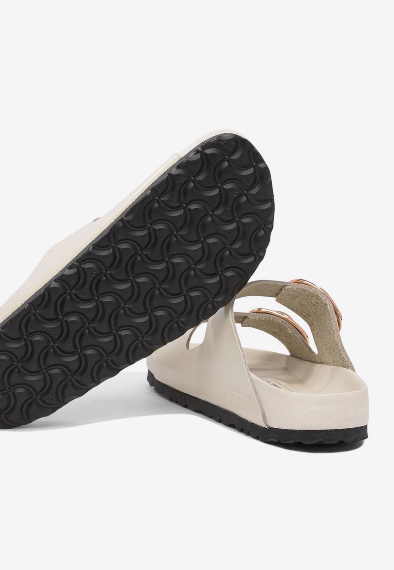 Birkenstock Arizona Big Buckle Patent Leather Sandals Beige 1027850ECRU_79076