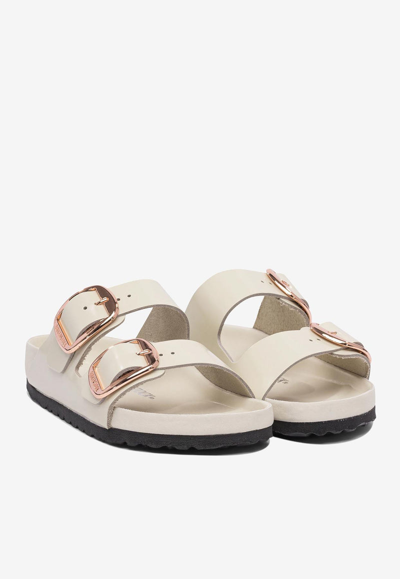 Birkenstock Arizona Big Buckle Patent Leather Sandals Beige 1027850ECRU_79076