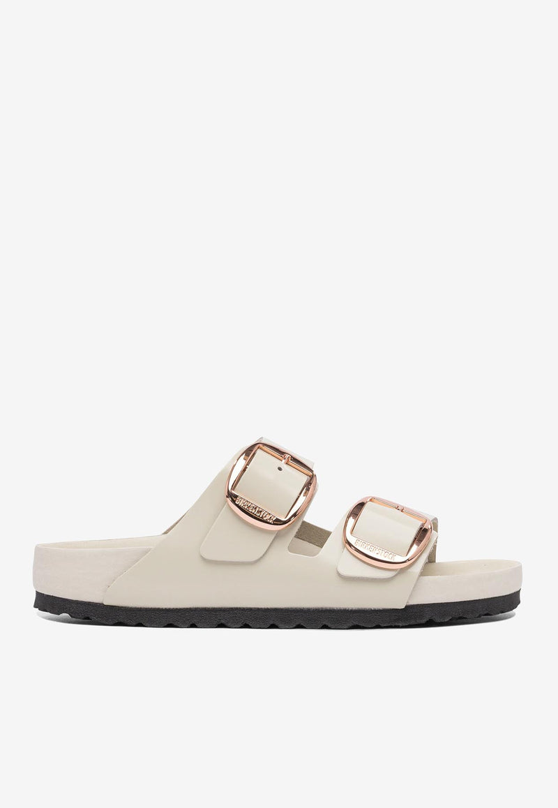 Birkenstock Arizona Big Buckle Patent Leather Sandals Beige 1027850ECRU_79076