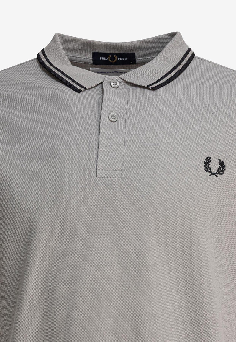 Comme Des Garçons Shirt Freedom is Energy Print Polo T-shirt Gray FO-T502-S252 LIMESTONE_79035