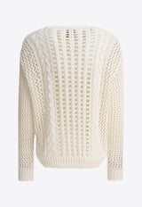 Rakkì Crewneck Knit Sweater SUMMER BREATHLESSBIANCO LATTE_79160
