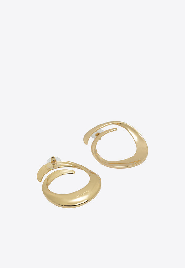 Self-Portrait Swirl Hoop Earrings Gold SS25-605E-GDGOLD_79039