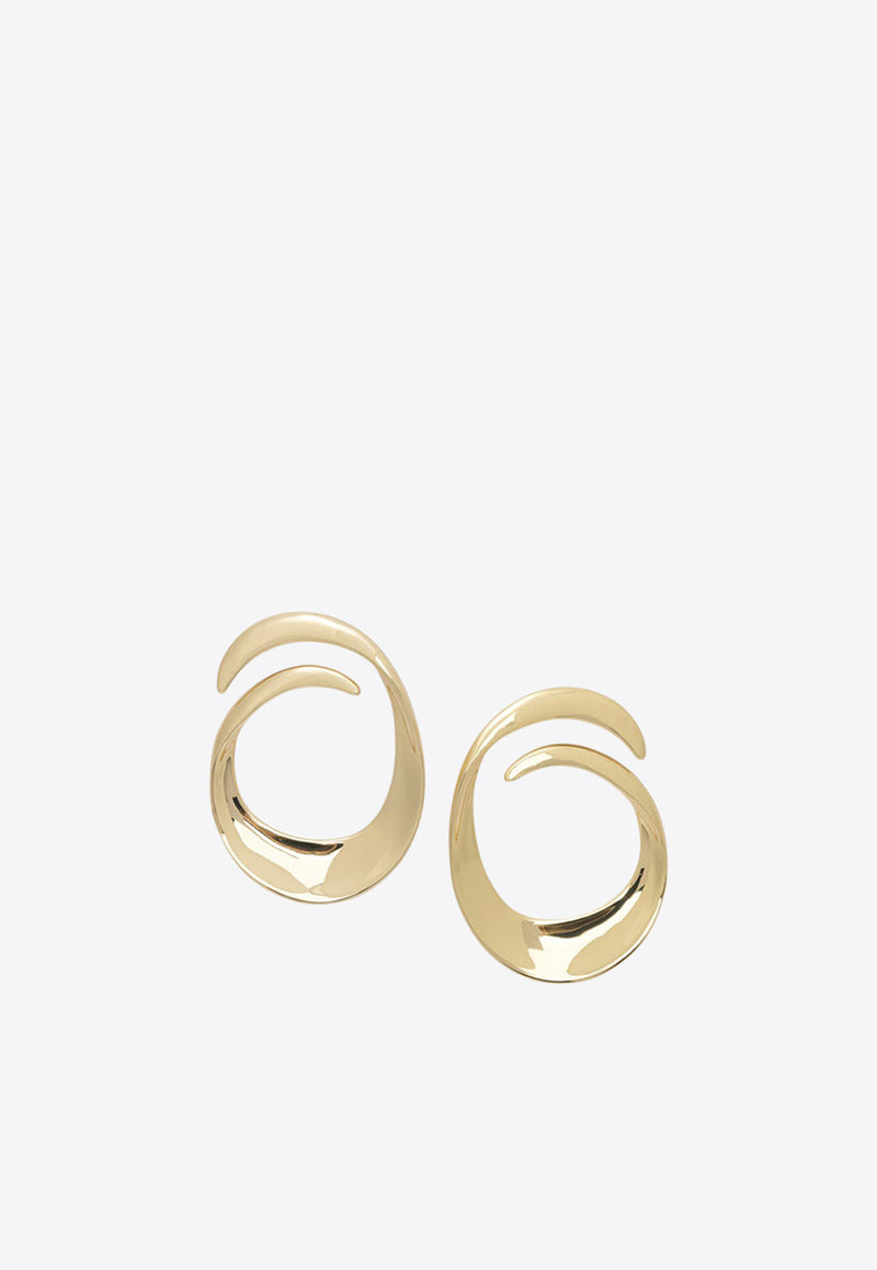 Self-Portrait Swirl Hoop Earrings Gold SS25-605E-GDGOLD_79039