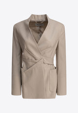 Max Mara Nereo Double-Breasted Wool Blazer Beige 2511041083600NEREO006_79188