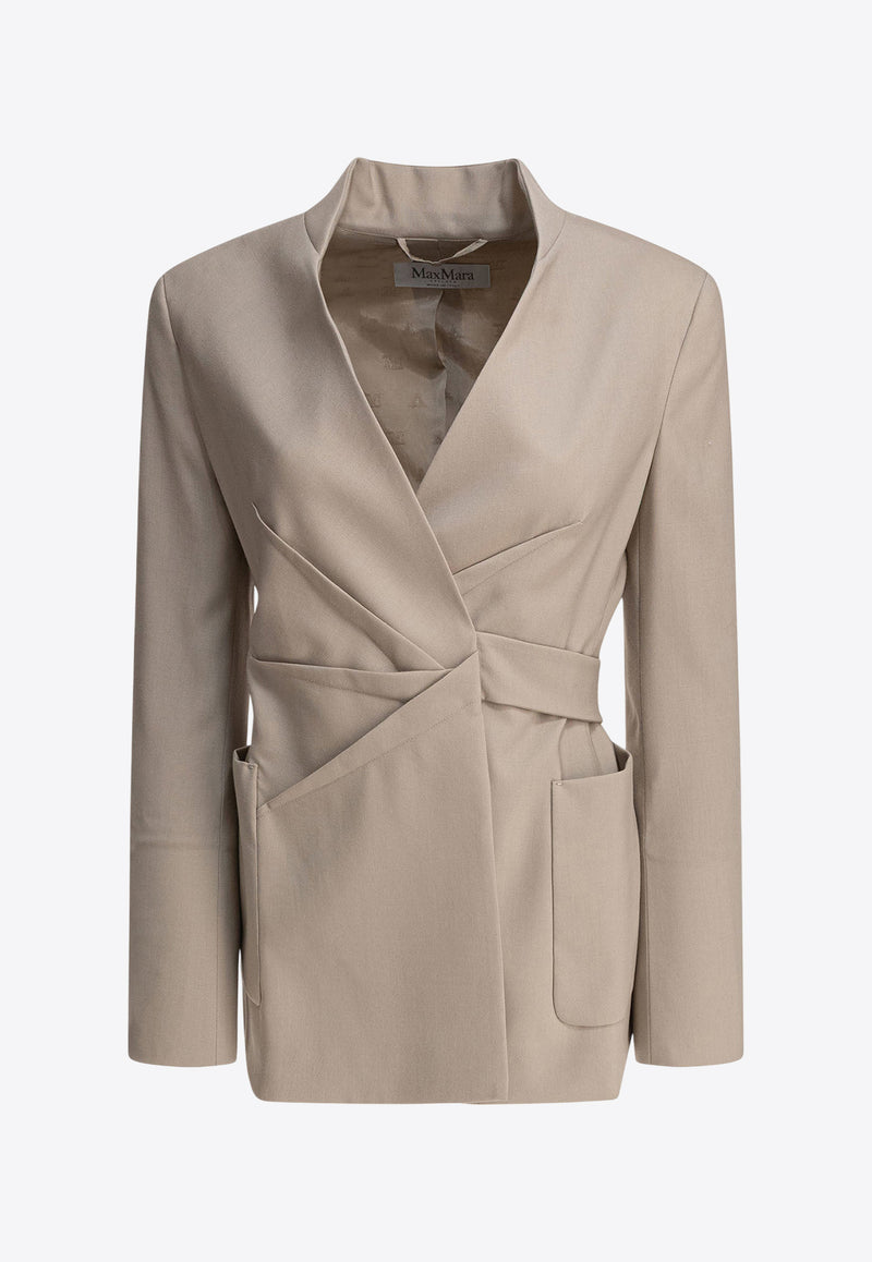 Max Mara Nereo Double-Breasted Wool Blazer Beige 2511041083600NEREO006_79188
