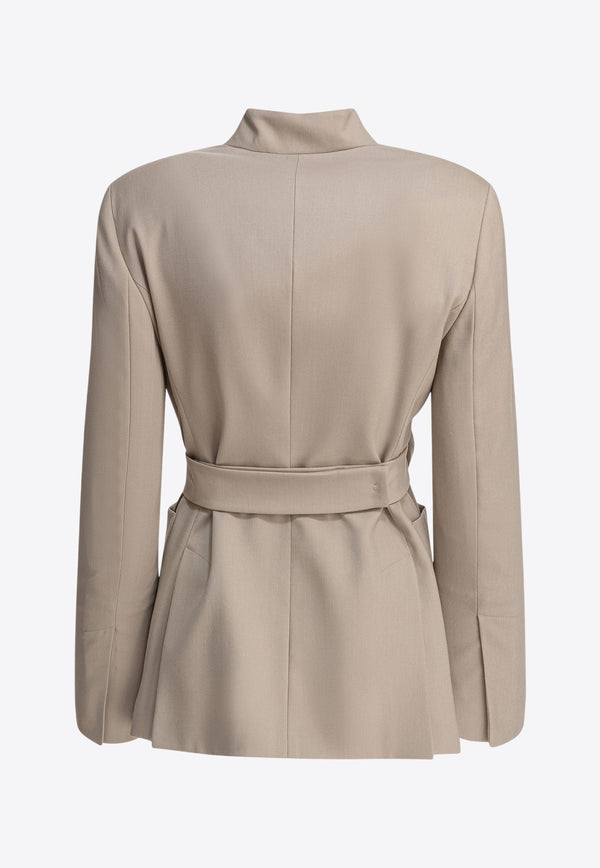 Max Mara Nereo Double-Breasted Wool Blazer Beige 2511041083600NEREO006_79188