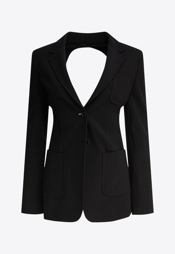 Max Mara Anagni Single-Breasted Cut-Out Blazer Black 2511911023600ANAGNI005_79239