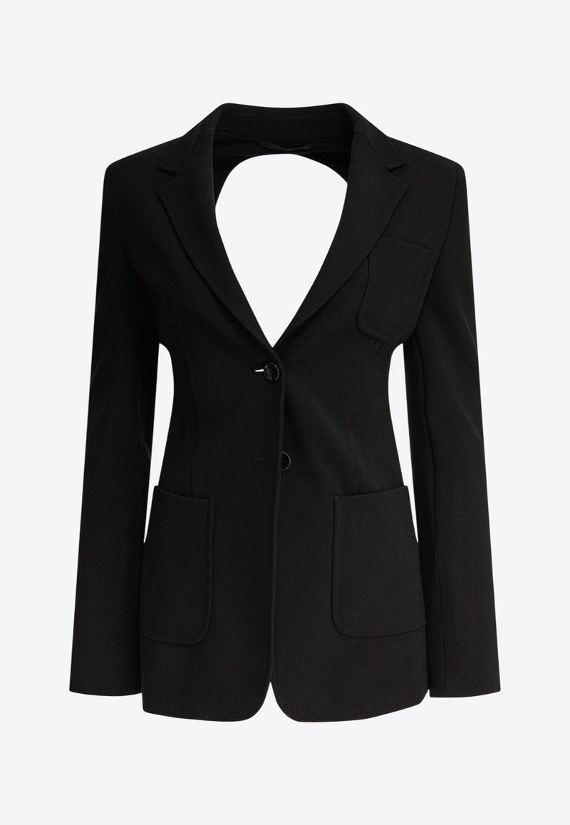 Max Mara Anagni Single-Breasted Cut-Out Blazer Black 2511911023600ANAGNI005_79239
