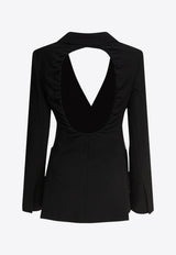 Max Mara Anagni Single-Breasted Cut-Out Blazer Black 2511911023600ANAGNI005_79239