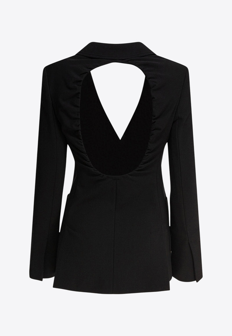 Max Mara Anagni Single-Breasted Cut-Out Blazer Black 2511911023600ANAGNI005_79239