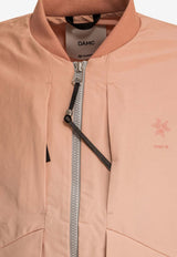 Goldwin Logo Embroidered Bomber Jacket Pink GL15704MCPINK_79332