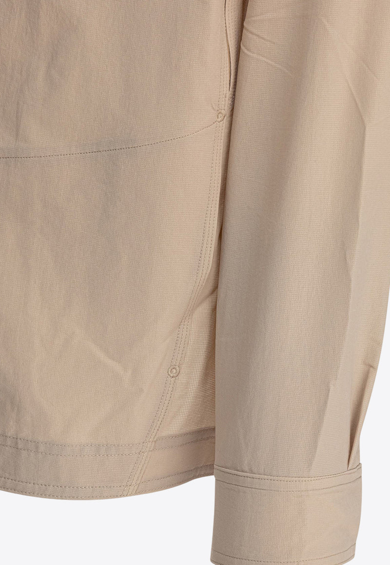 Goldwin Logo-Embroidered Buttoned Shirt GZ55102SILICA_79307