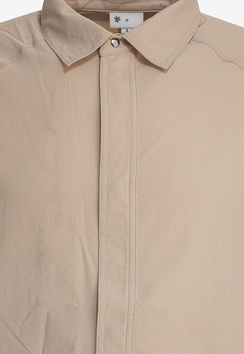 Goldwin Logo-Embroidered Buttoned Shirt GZ55102SILICA_79307