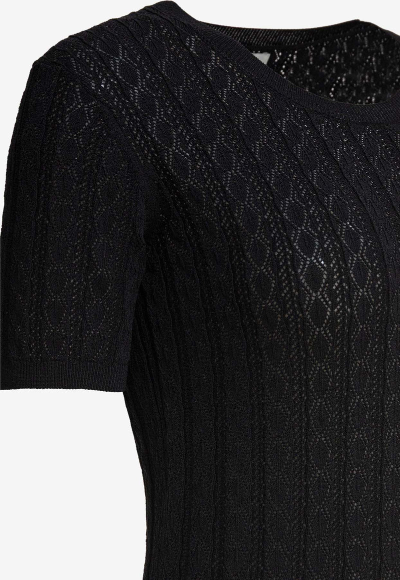 Loulou Studio Perforated Midi Dress Black ARUBABLACK_79303