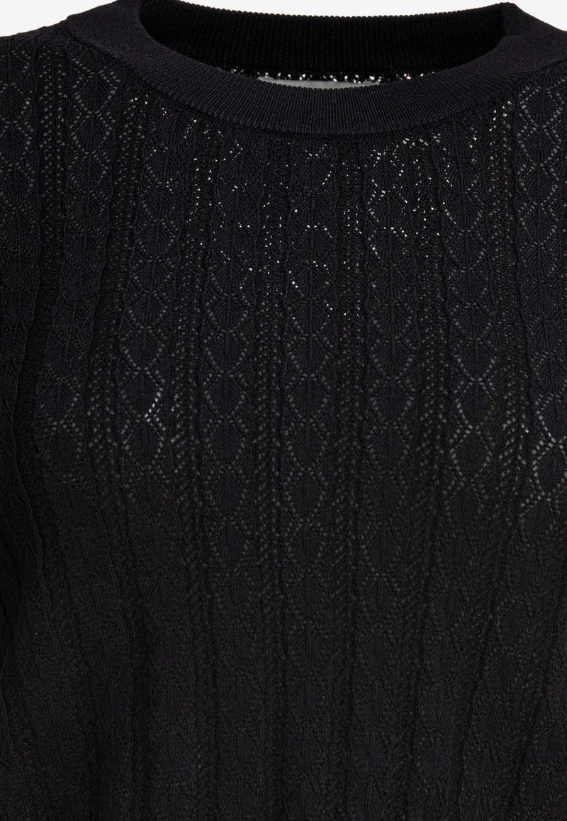 Loulou Studio Knitted Cropped Sweater Black TINOSBLACK_79349