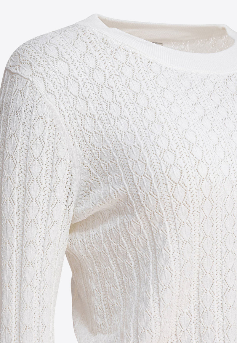 Loulou Studio Tinos Ribbed Knit Cropped Sweater Ivory TINOSIVORY_79338