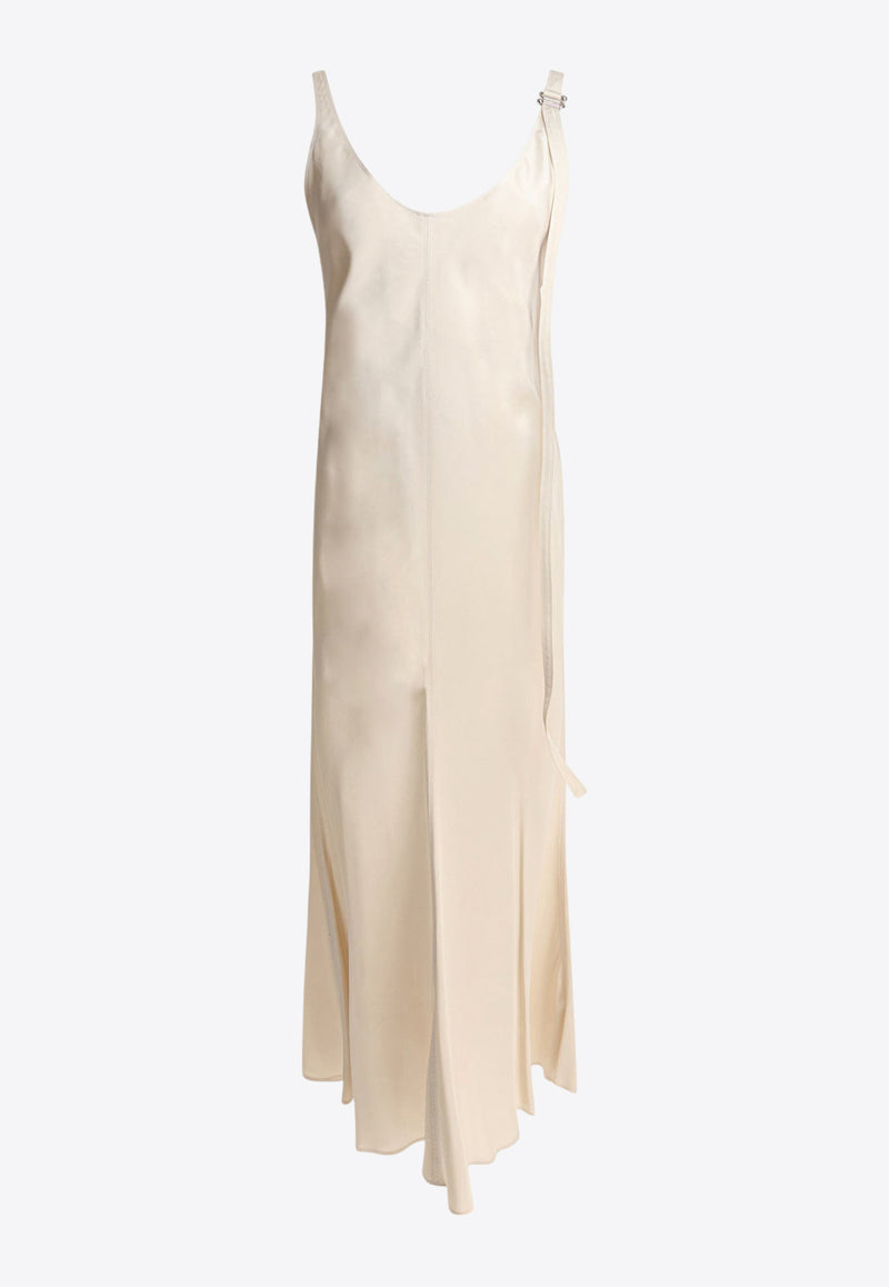 Sportmax Unione V-neck Midi Dress 2512221052600UNIONE001_79347 Beige