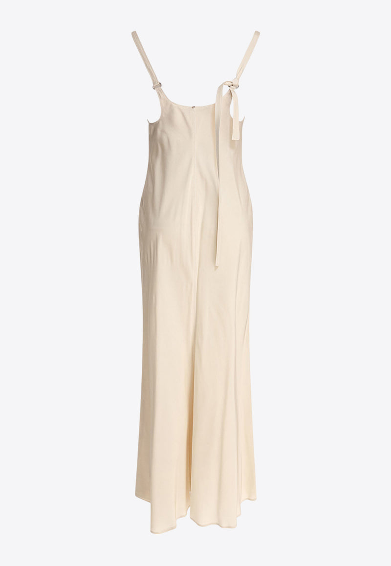 Sportmax Unione V-neck Midi Dress 2512221052600UNIONE001_79347 Beige