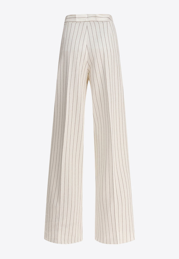 Max Mara Clarion Pinstriped Straight-Leg Pants 2511781022600CLARION001_79296