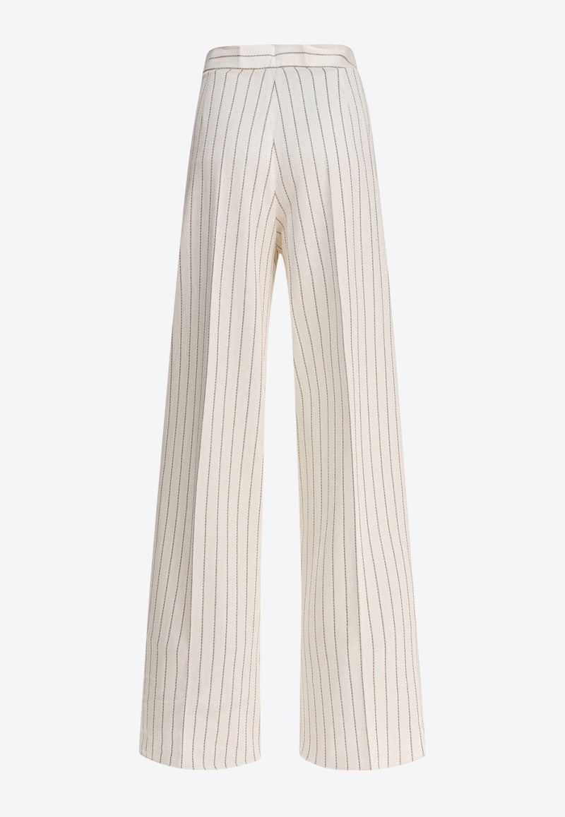 Max Mara Clarion Pinstriped Straight-Leg Pants 2511781022600CLARION001_79296