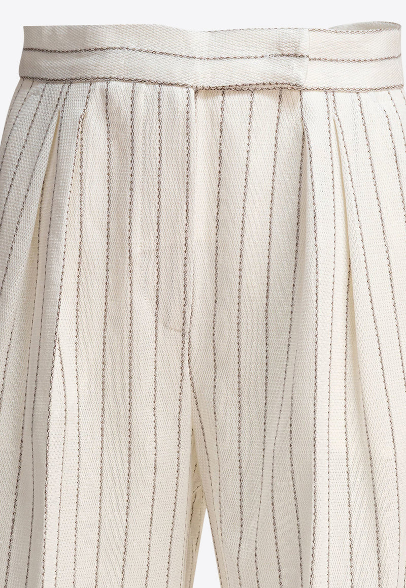 Max Mara Clarion Pinstriped Straight-Leg Pants 2511781022600CLARION001_79296