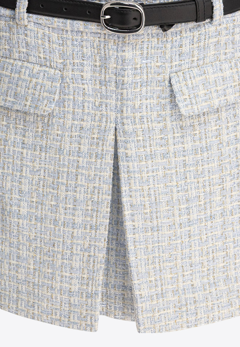 Self-Portrait Tweed Mini Skirt Blue SS25-008SK-BLBLUE_79341