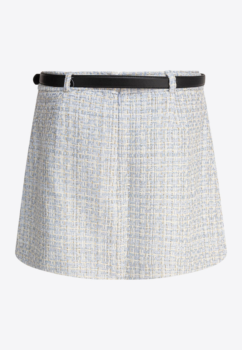 Self-Portrait Tweed Mini Skirt Blue SS25-008SK-BLBLUE_79341