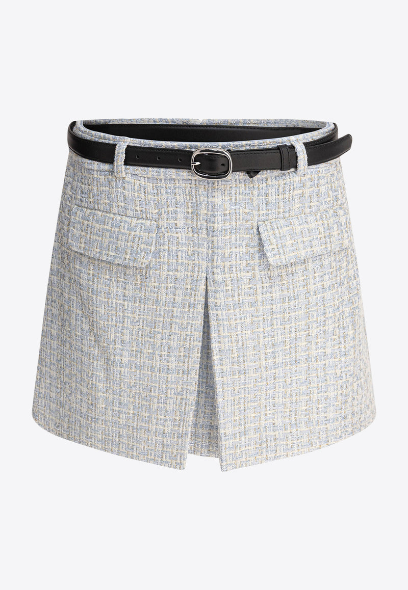 Self-Portrait Tweed Mini Skirt Blue SS25-008SK-BLBLUE_79341