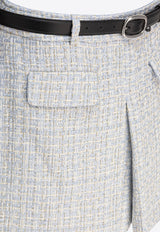 Self-Portrait Tweed Mini Skirt Blue SS25-008SK-BLBLUE_79341