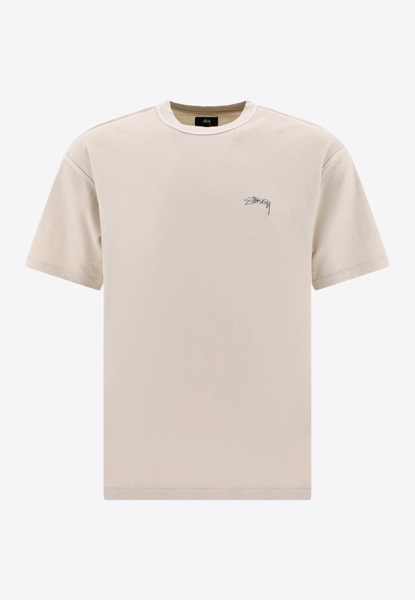 Stüssy Lazy Logo T-shirt Beige 11402831207 BONE_79346