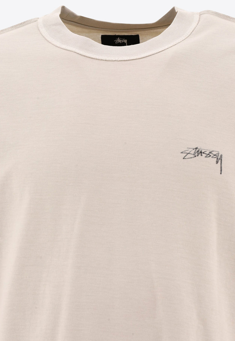 Stüssy Lazy Logo T-shirt Beige 11402831207 BONE_79346