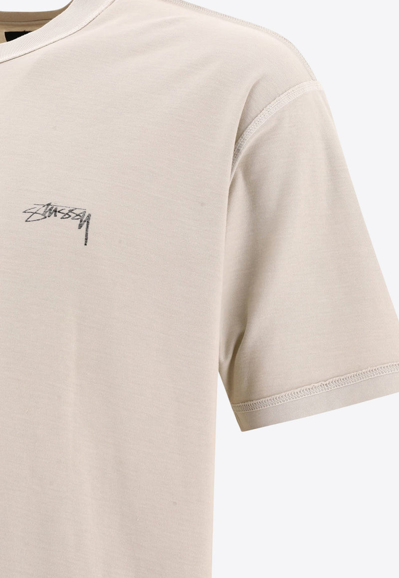 Stüssy Lazy Logo T-shirt Beige 11402831207 BONE_79346