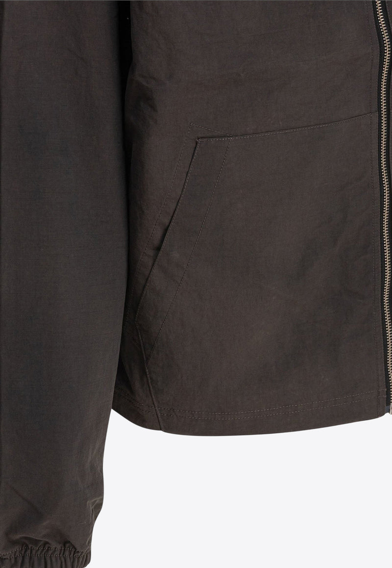 Stüssy Logo Print Zip-Up Jacket Black 1157450001 BLACK_79312