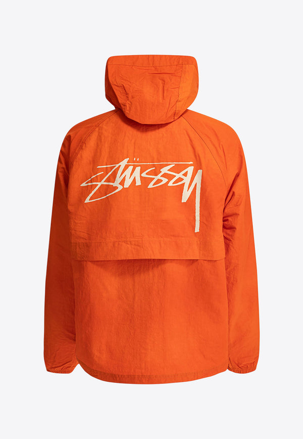 Stüssy Beach Shell Wave Windbreaker Jacket Orange 1157450213 CAYENNE_79375
