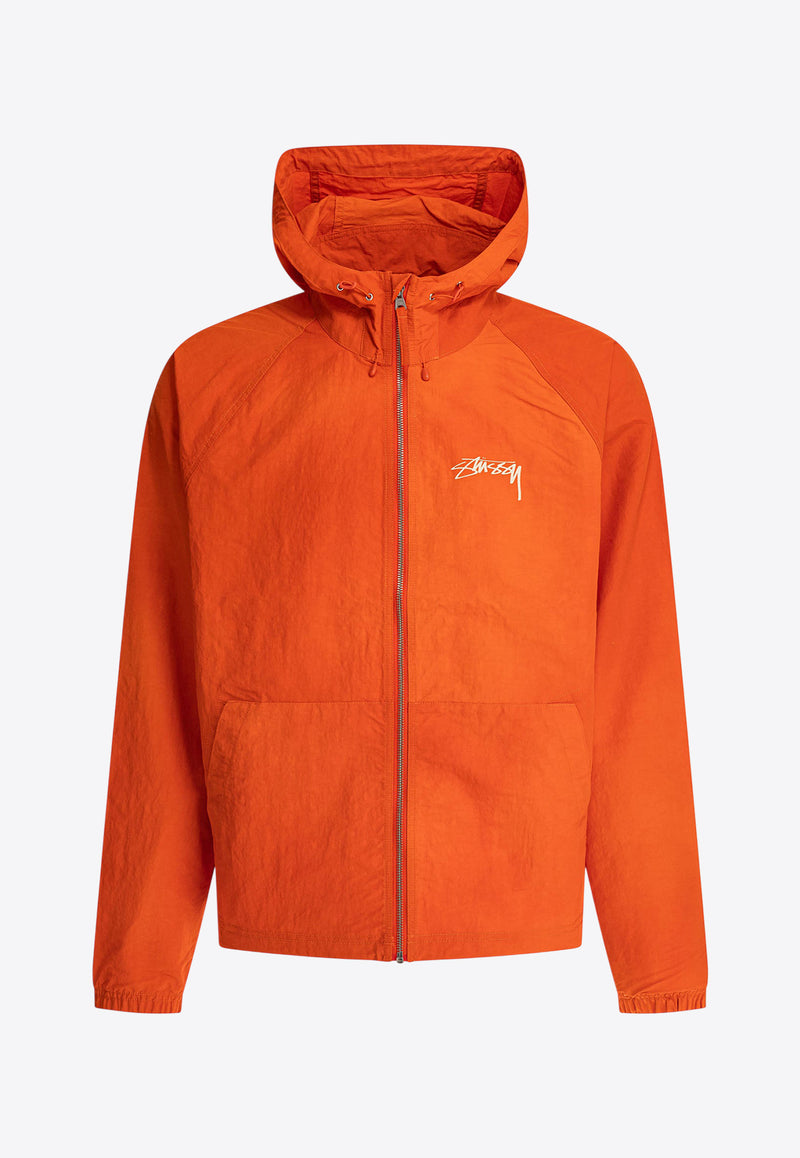 Stüssy Beach Shell Wave Windbreaker Jacket Orange 1157450213 CAYENNE_79375